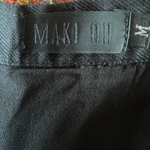 Maki Oh Black a pencil skirt with Bows